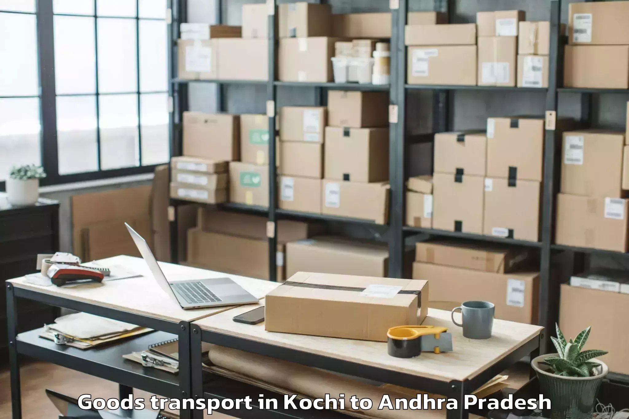 Quality Kochi to Central University Of Andhra P Goods Transport